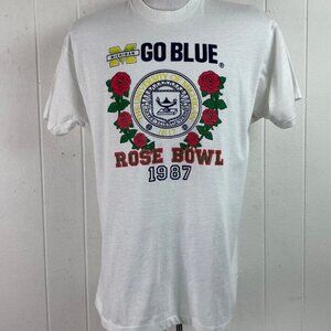 Vintage 1987 t shirt, Michigan t shirt, Rose Bowl t shirt, Go Blue shirt